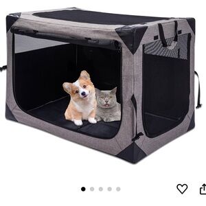 Dog Crate, Folding Dog Crate 36''X25''x25'', Folding Dog Crate for Large Dogs